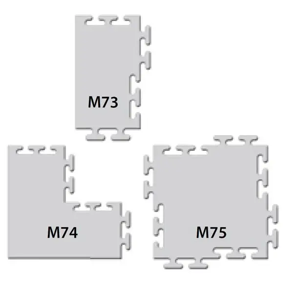 M75 – M74 – M73- Dalle emboîtable : schéma